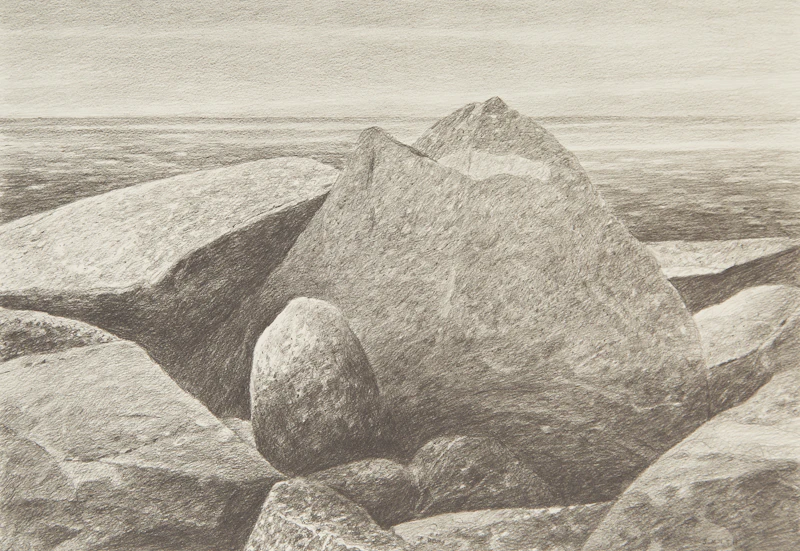 Gordon Appelbe Smith, Rocky Landscape, lithograph