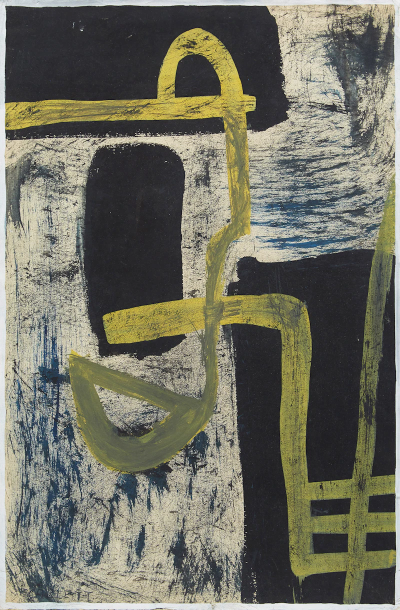 Untitled (Black, White, Yellow) by Rolph Scarlett