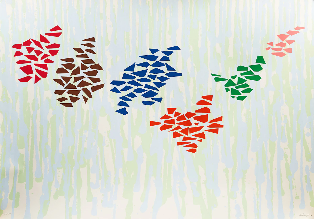 Robert Goodnough, Untitled Abstraction, screenprint, 1976