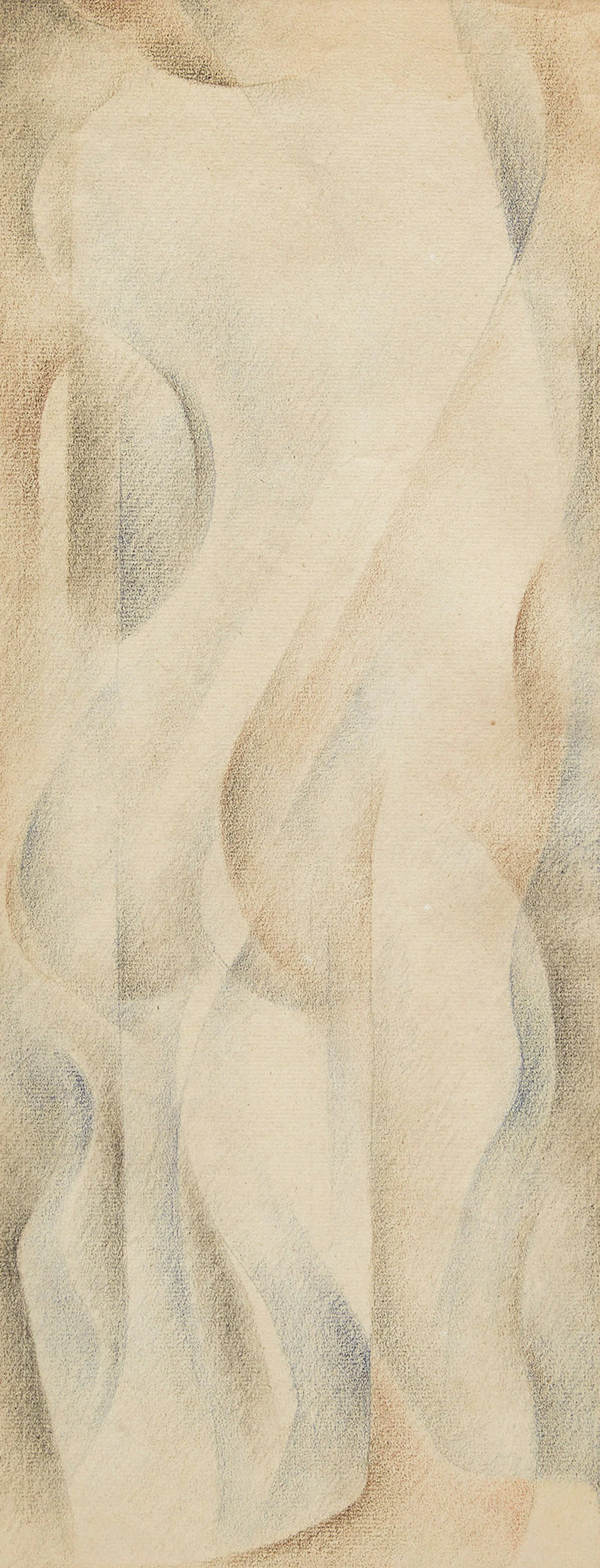 Lionel LeMoine FitzGerald, Abstract Figure, colour pencil