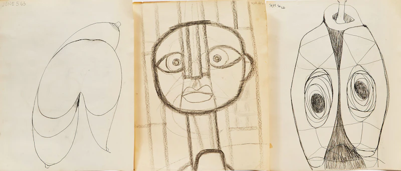 Twenty-One Figurative and Abstract Drawings by Gerald Milne Moses