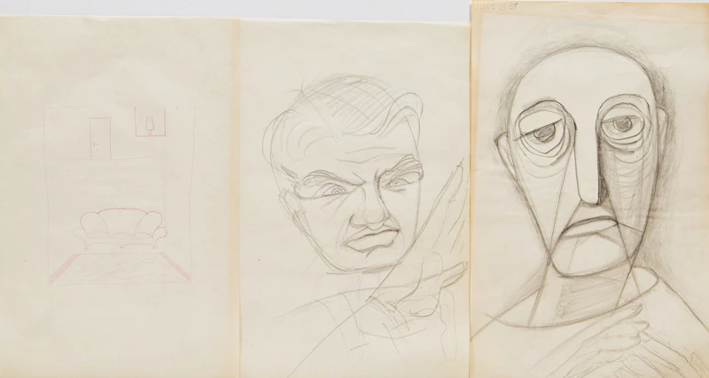 Forty-Three Abstract and Figurative Drawings by Gerald Milne Moses