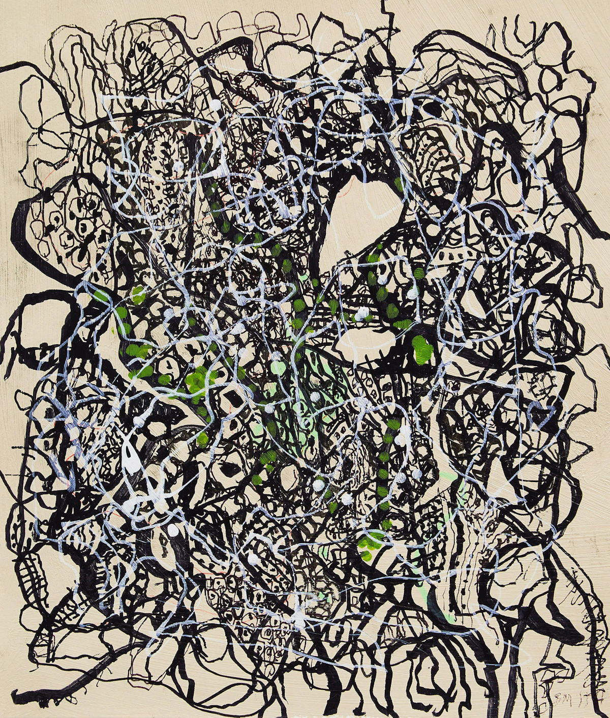 Gordon Appelbe Smith, Untitled Abstract Composition, oil and ink on paper