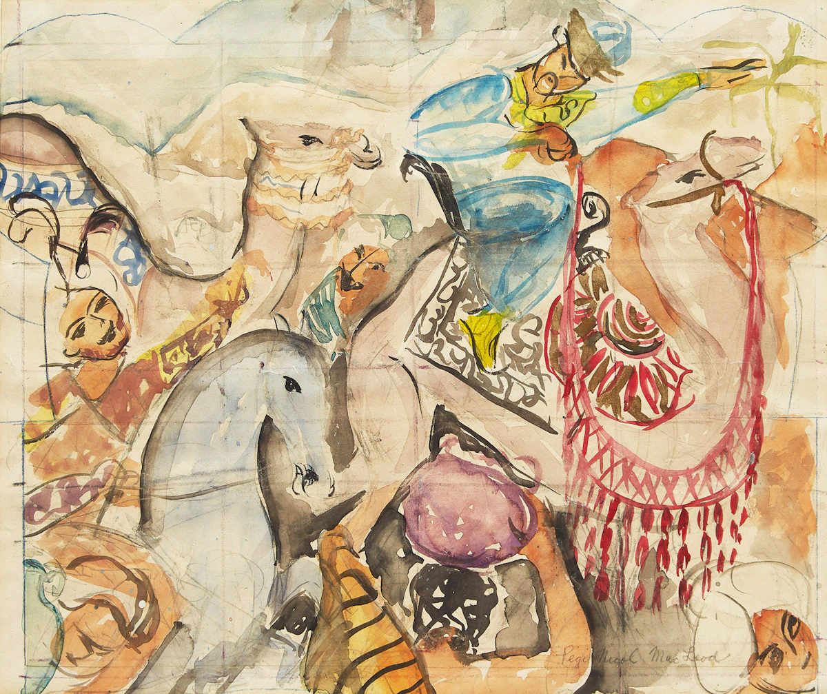 Pegi Nicol MacLeod, Untitled (Parade), watercolour