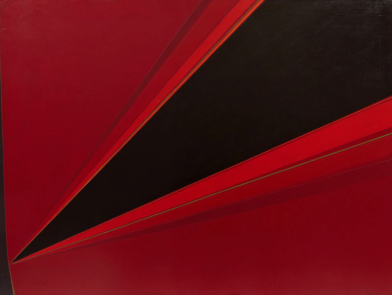 Rita Letendre, Streaming, acrylic on canvas