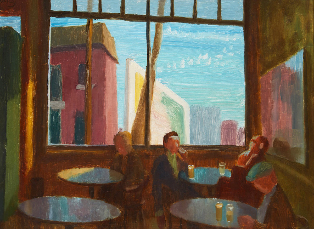 Philip Henry Howard Surrey, Saint Henri Tavern, oil on board
