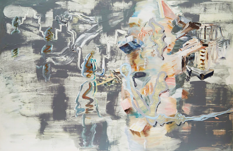 Carol Wainio, Structures of Memory (No. 2), acrylic on canvas
