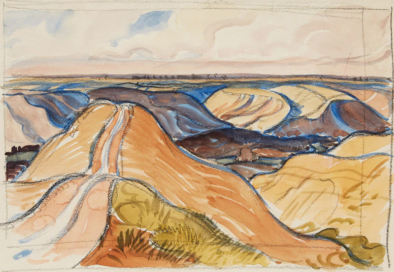 Badlands Landscape by Henry George Glyde