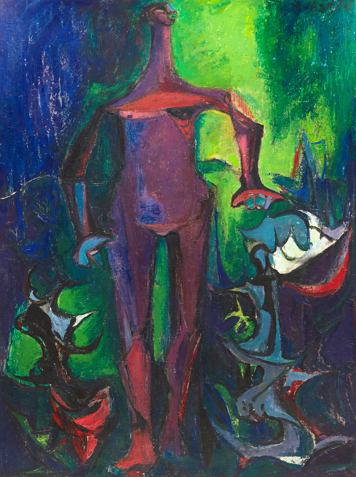 Alexander Samuel Millar, Prudence, oil on masonite, 1956