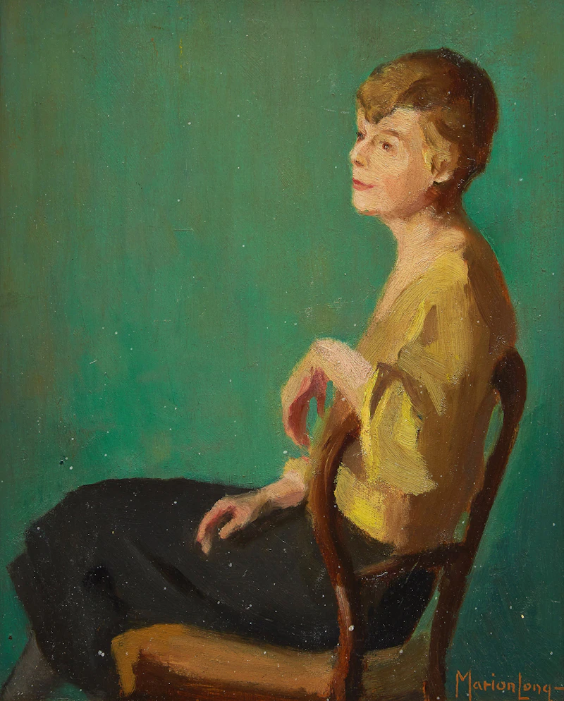 Marion Long, Portrait of a Seated Woman (possibly Mrs. Appleby), oil on board
