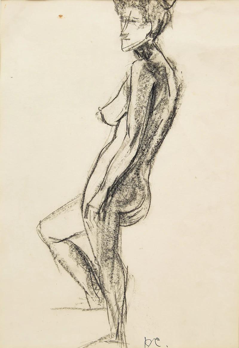 Paraskeva Plistik Clark, Nude #5, pencil