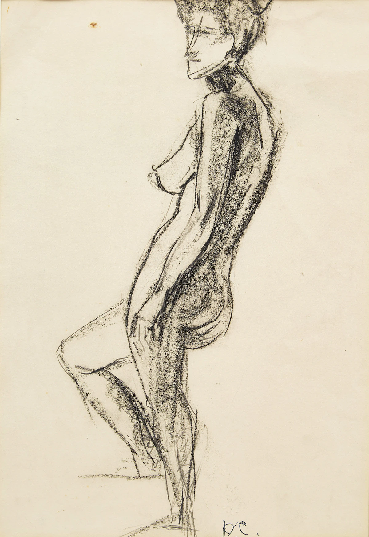 Paraskeva Plistik Clark, Nude #5, pencil