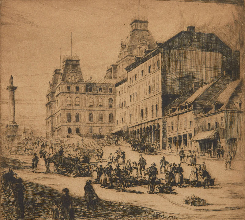 Place Jacques Cartier, Montreal by Herbert Raine