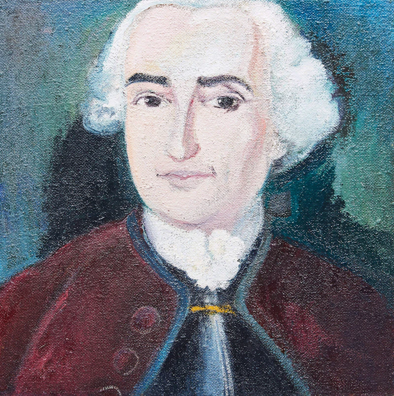 Joyce Wieland, Portrait of Mozart, oil on canvas