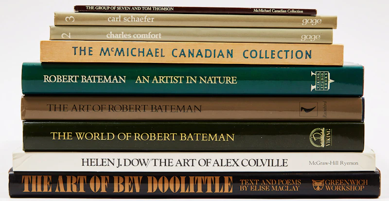 Books and Reference, Nine Canadian Art Reference Books (Including Bateman, Colville, Comfort, among others), nine books