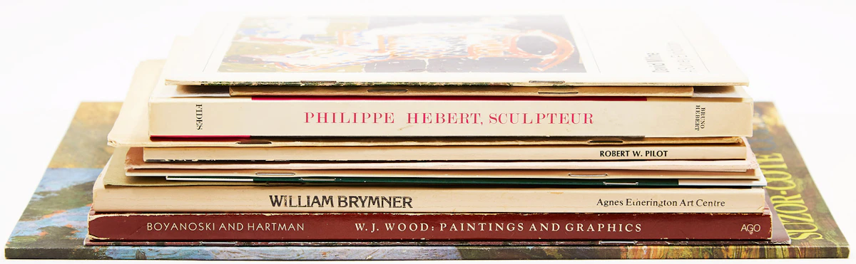 Books and Reference, Canadian Artist Exhibition Catalogues and Pamphlets , fourteen books and pamphlets