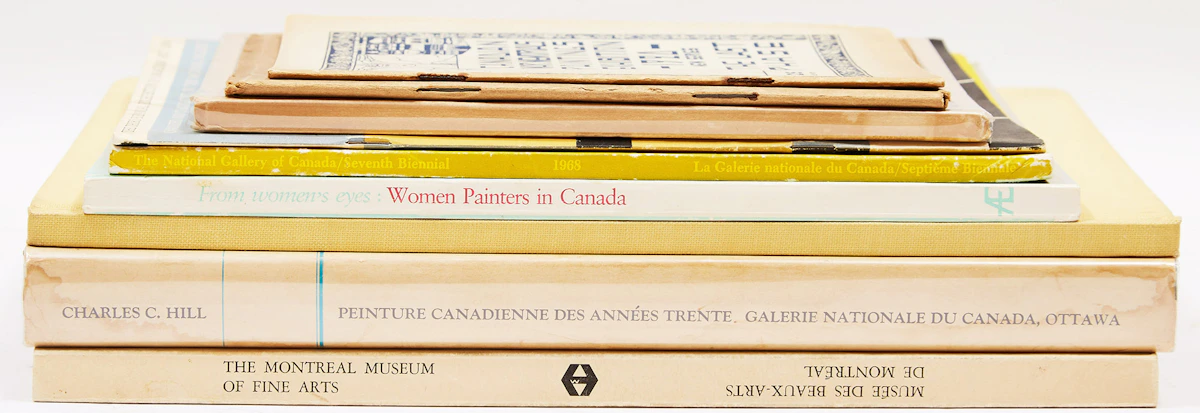 Books and Reference, Canadian Art Books and Exhibition Catalogues, eight books and catalogues