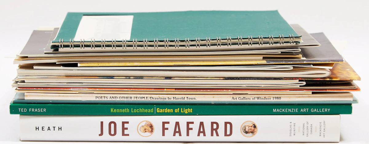 Books and Reference, Canadian Artist Exhibition Catalogues (Including Plaskett, Fafard, Lochhead, Urquhart, among others), twenty-six exhibition catalogues and pamphlets