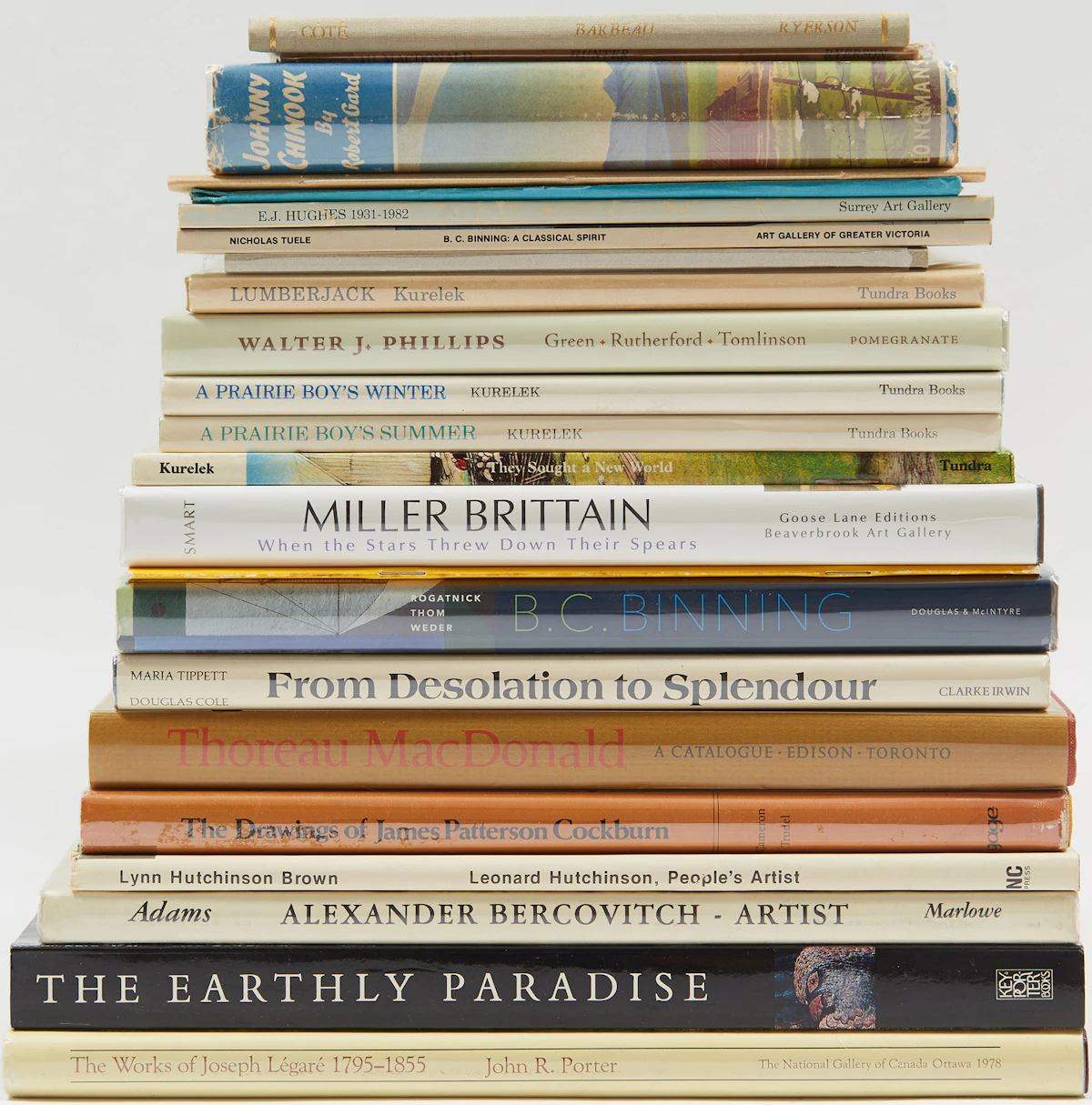 Books and Reference, Collection of Publications on Canadian and International Artists (Including Hughes, Kurelek, Binning, among others), twenty-three books