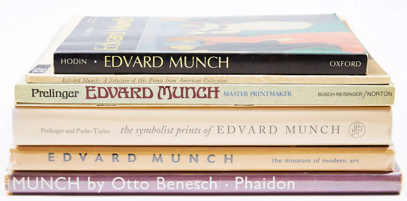 Books and Reference, Collection of Books on Edvard Munch , seven books