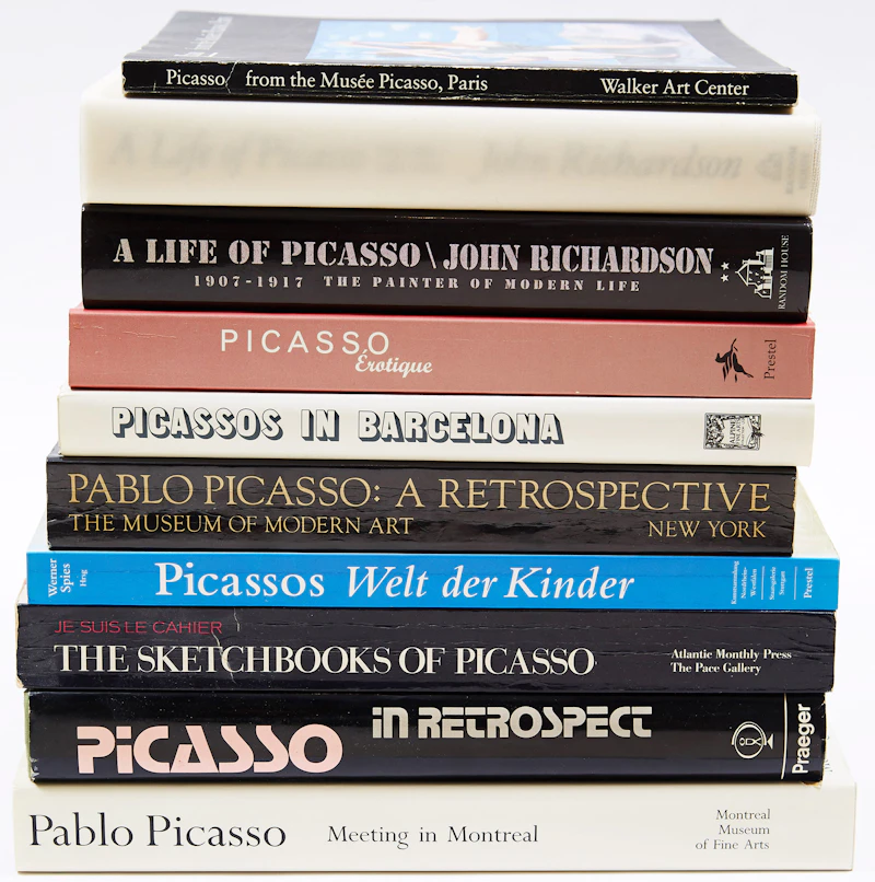 Books and Reference, Collection of Pablo Picasso books, ten books