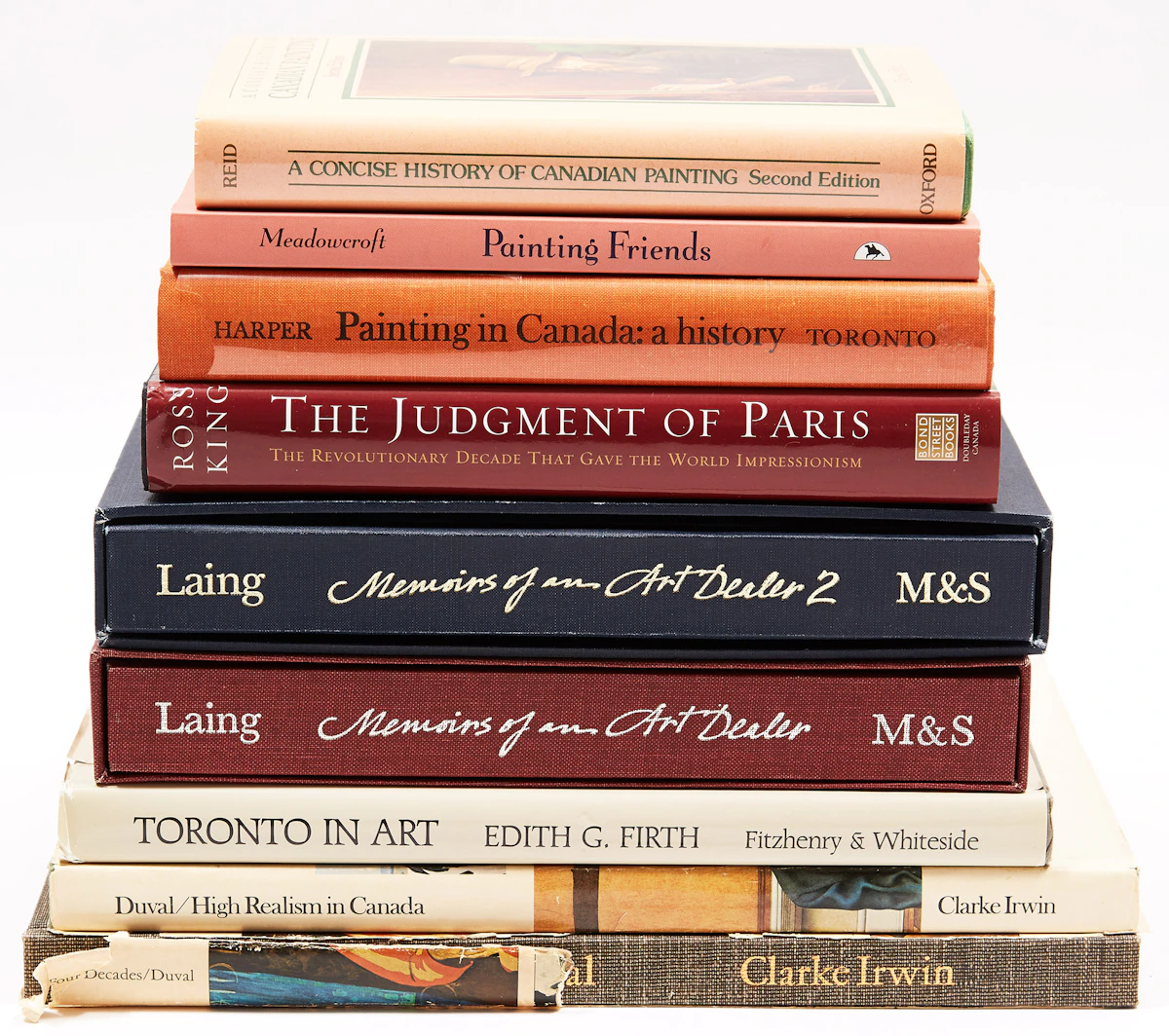 Books and Reference, Nine Canadian Art Reference Books (Including Memoirs of an Art Dealer Vol. 1 & 2), nine books