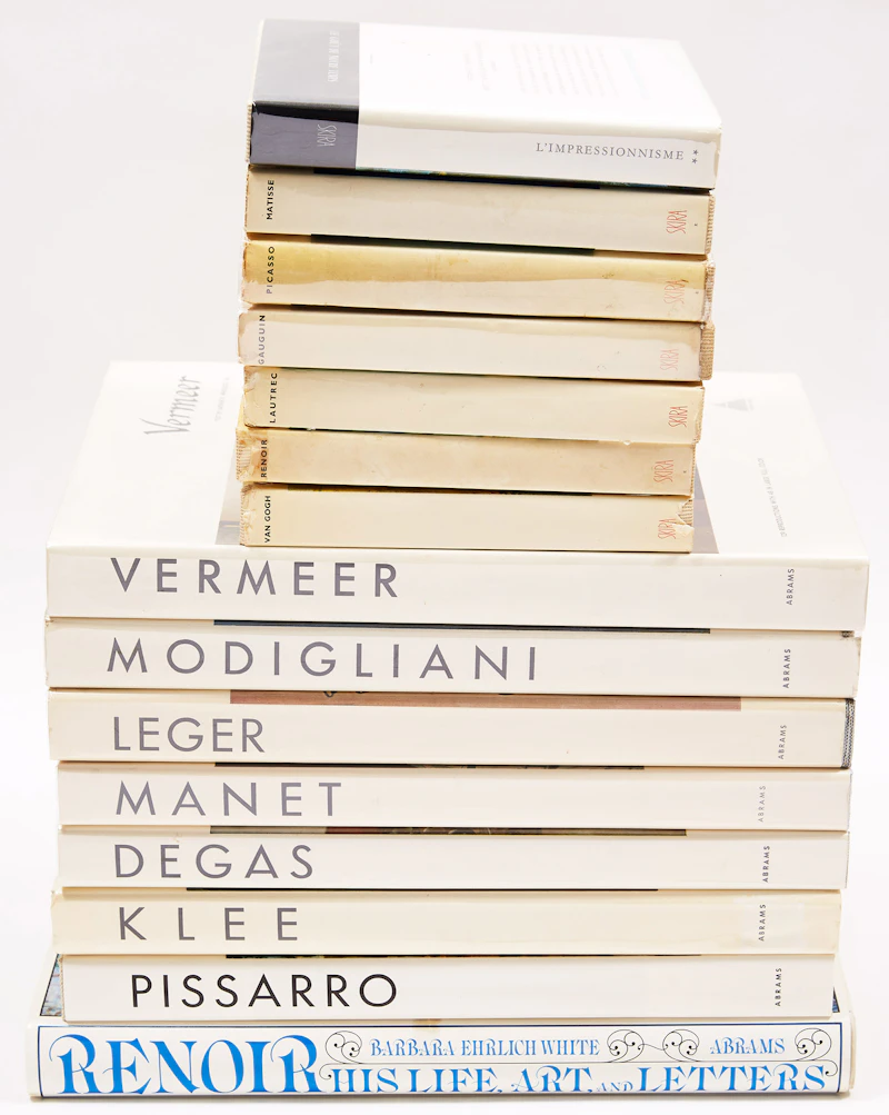 Books and Reference, Fifteen International Art Reference Books (Including Renoir, Pissarro, Klee, Degas, Leger, among others), fifteen books