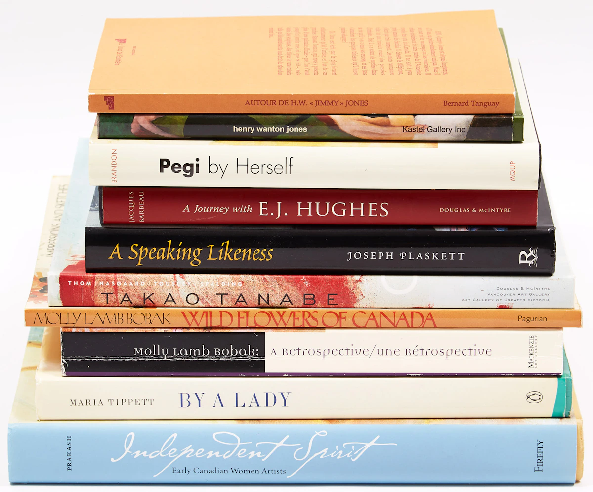 Books and Reference, Ten Canadian Art Reference Books (Including Tanabe, Bobak, Plaskett, Hughes, among others) , ten books