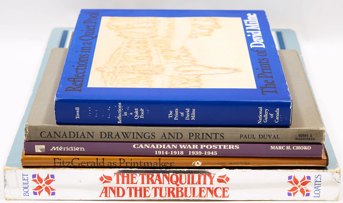 Books and Reference, Five Books on Canadian Prints and Drawings, five books