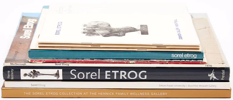 Books and Reference, Sorel Etrog Reference Books and Exhibition Booklets, ten books