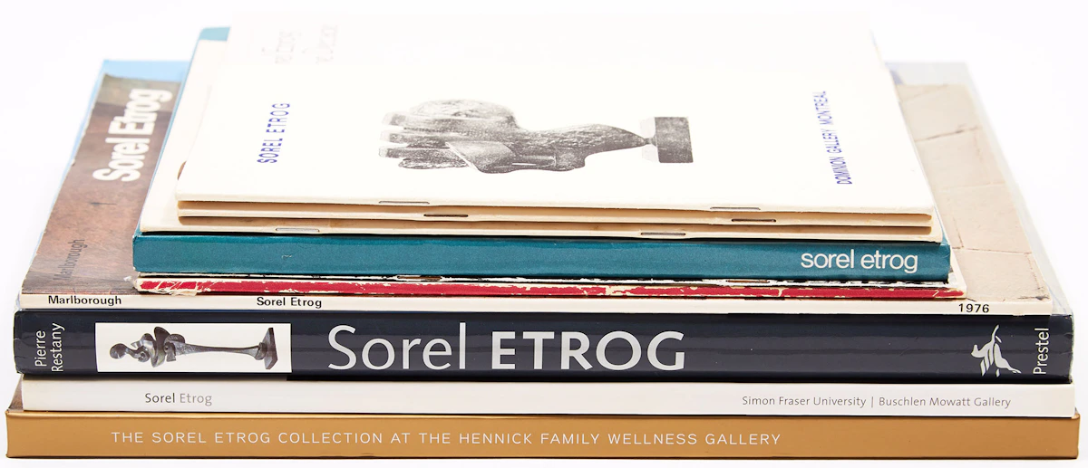 Books and Reference, Sorel Etrog Reference Books and Exhibition Booklets, ten books