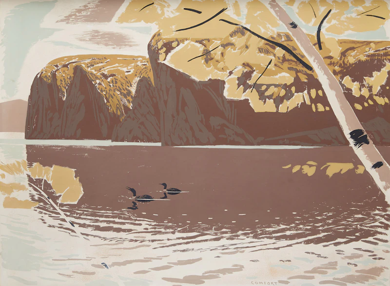 Charles Fraser Comfort, Bon Echo, sampson-matthews silkscreen
