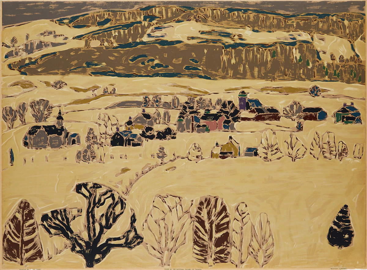 David Brown Milne, Boston Corners, Sampson Matthews silkscreen