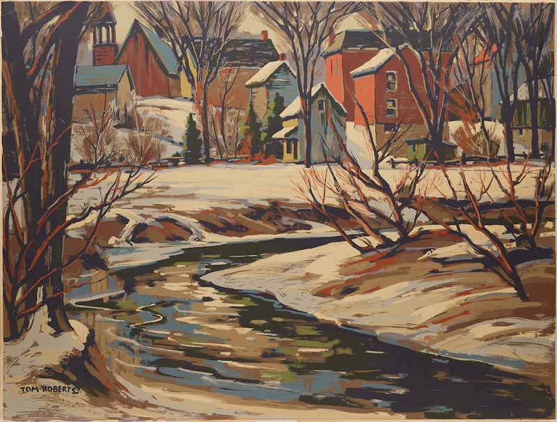 Village in Winter by Thomas Keith Roberts