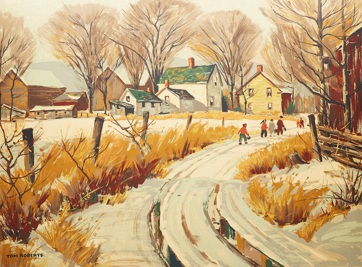 Thomas Keith Roberts, Road to the Village, sampson-matthews silkscreen