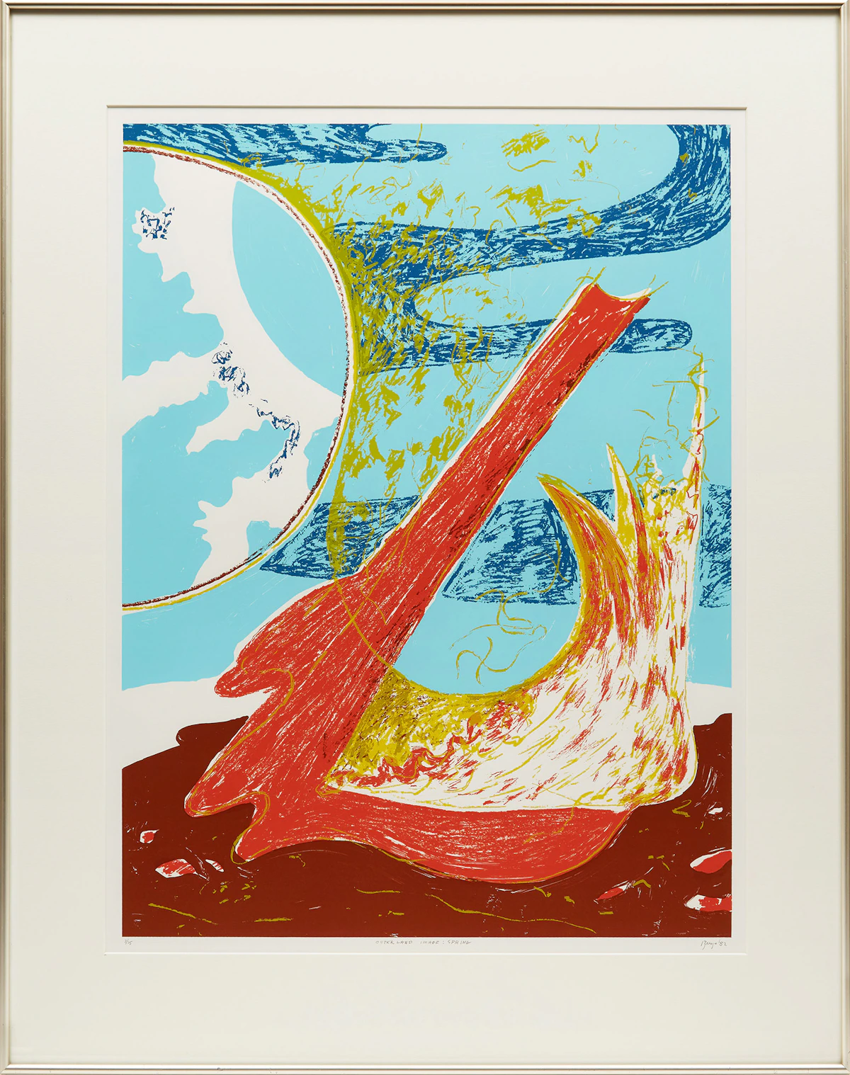 Claude Breeze, Outerland Image: Spring, colour lithograph, 1982