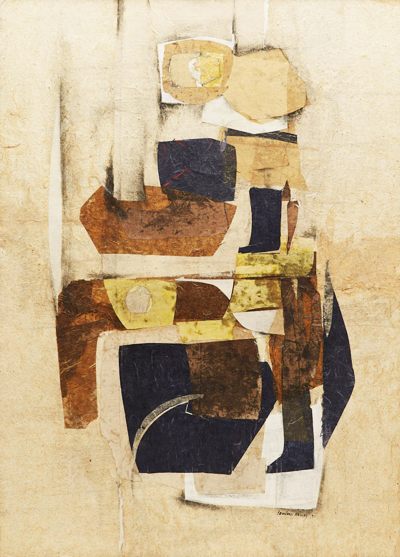 Shifting Blacks on Ochre by Frank Leonard Brooks