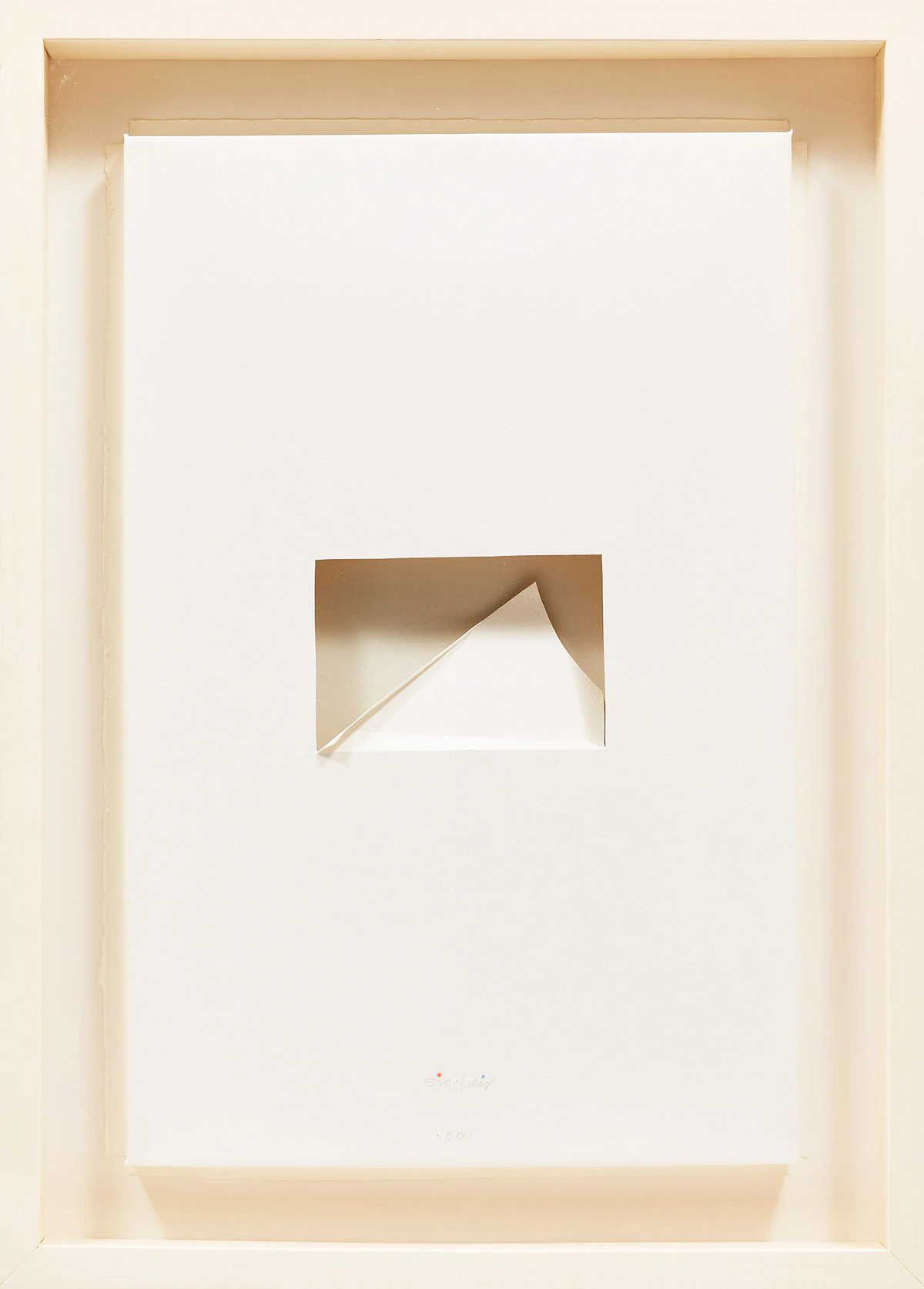 Robert Sinclair, Mountain Foldback (Mountain Mantra), mixed media on folded paper