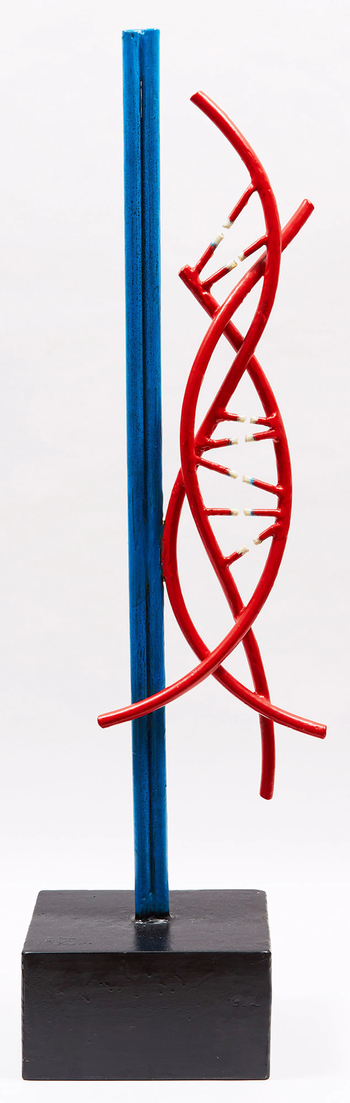 Ruben Zellermayer, Untitled (Blue and Red Abstraction), painted steel sculpture