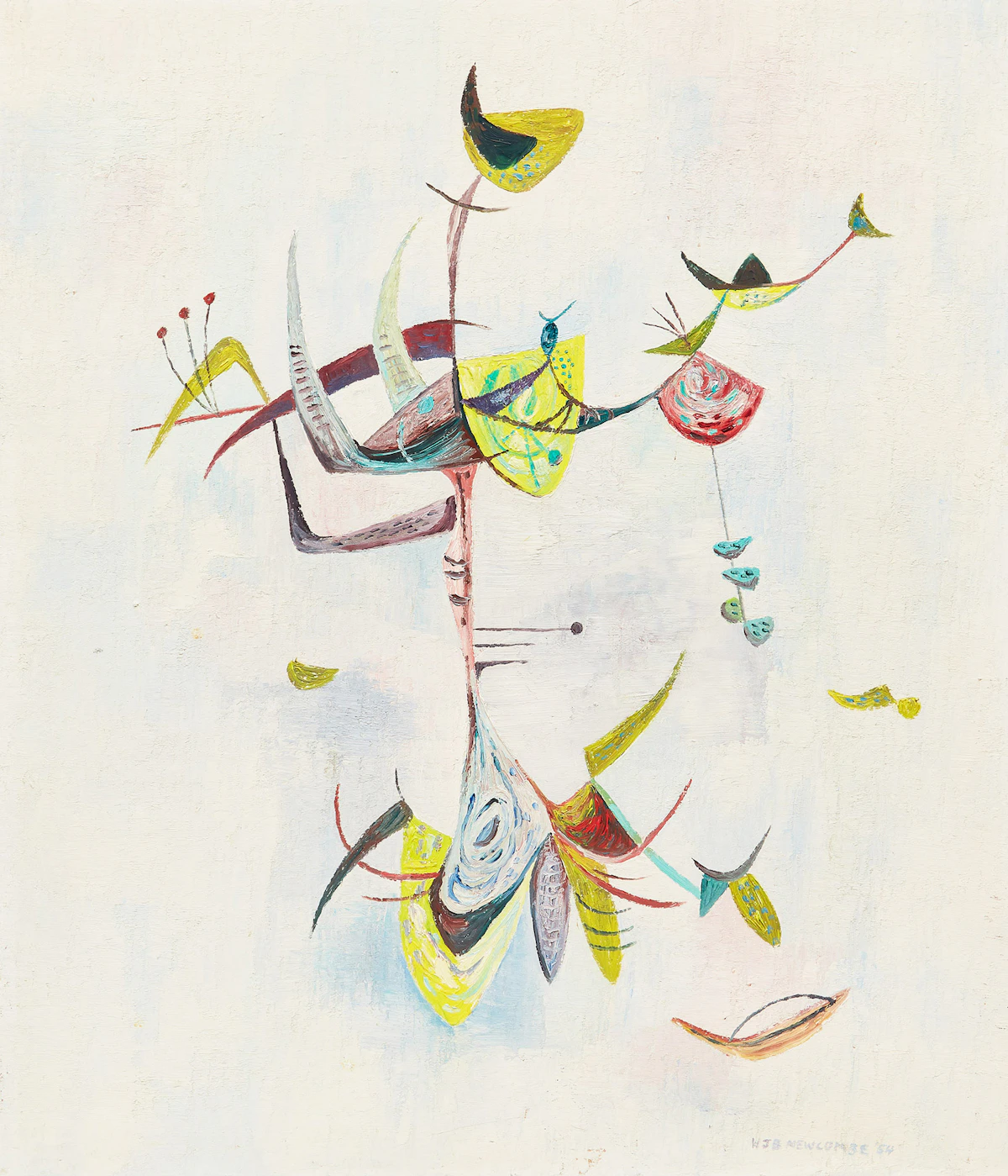 William John Bertram Newcombe, Spring Growth, oil on masonite, 1954
