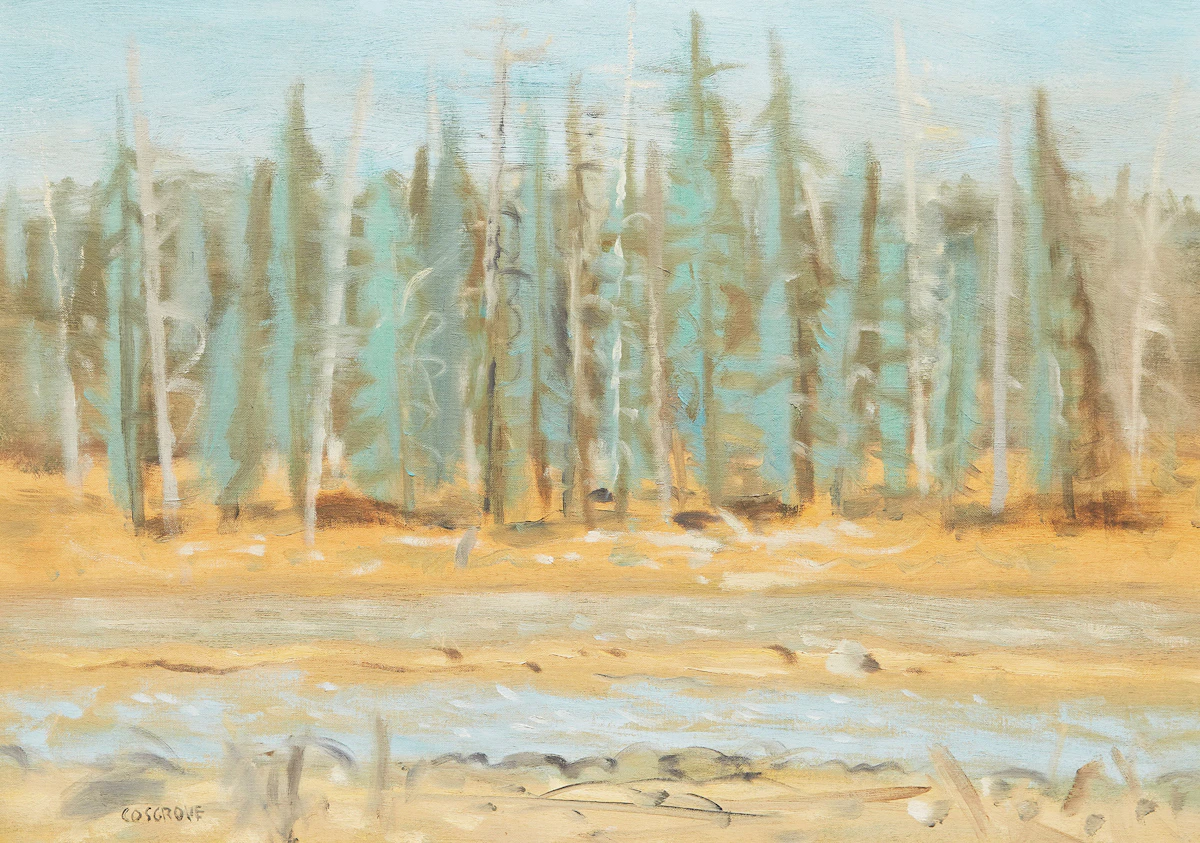 Stanley Morel Cosgrove, Latuque, Quebec, oil on canvas board, 1964