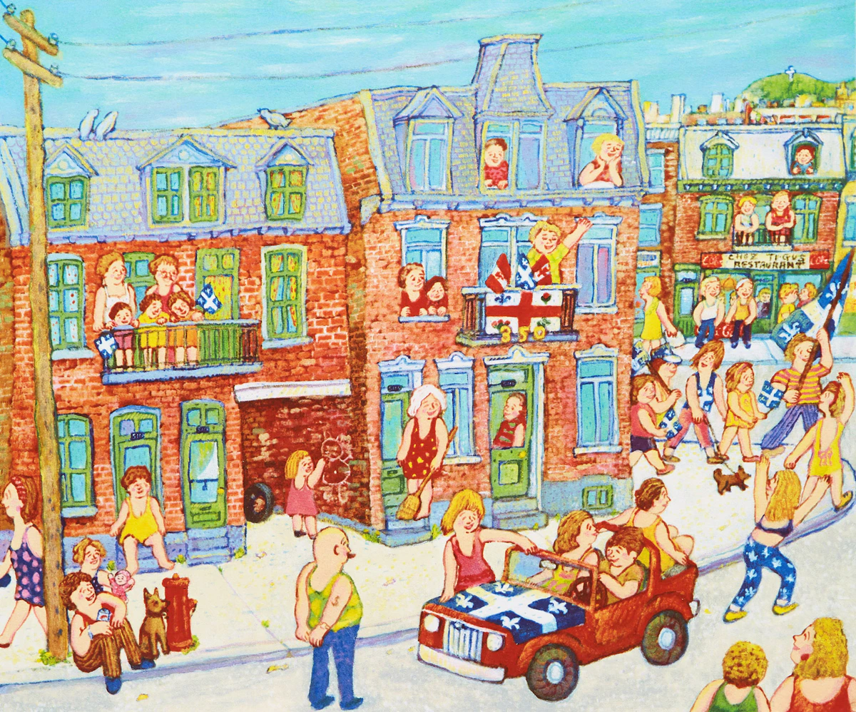 Various Artists, Ou fête la Saint-Jean et Montréal aussi; Place Jacques-Cartier; Montreal, 1943; Rue Cherrier, ou je suis né, four photolithographic reproductions