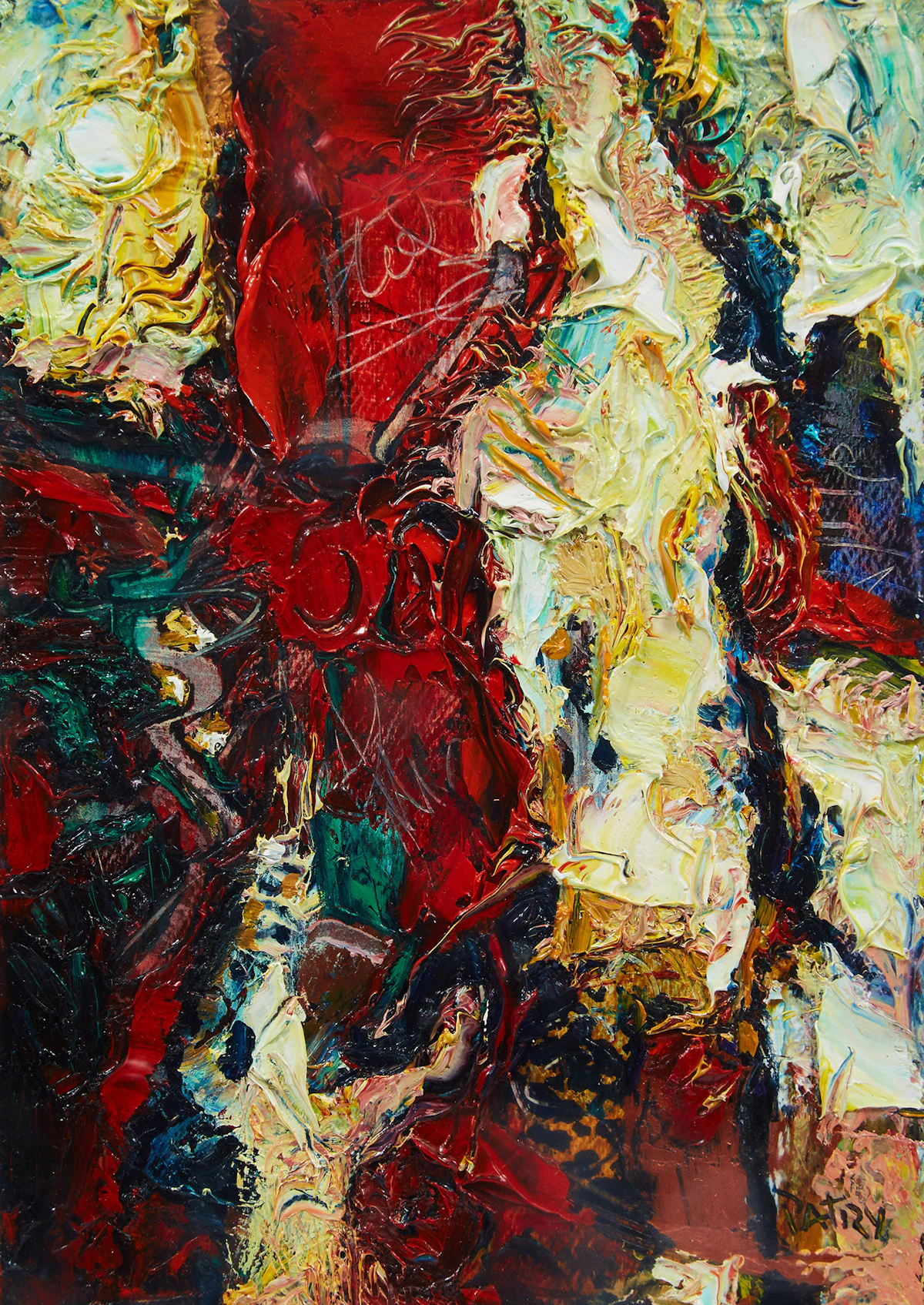 Pierre Patry, Menuir, oil on card