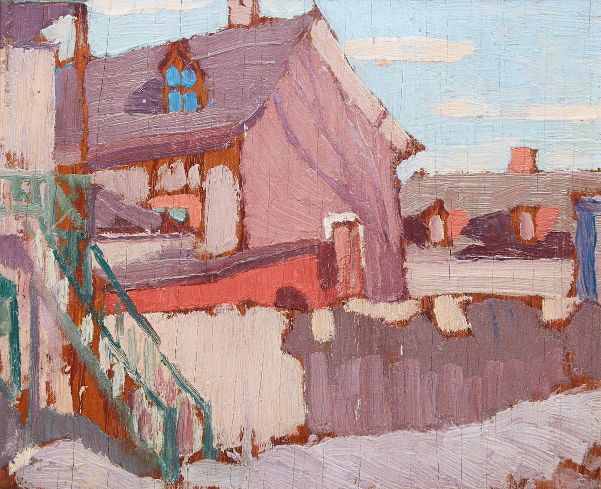 Albert Henry Robinson, Village House, oil on board