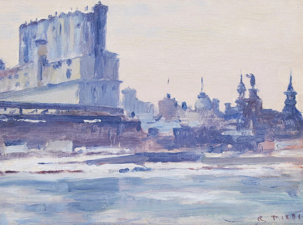 Robert Wakeham Pilot, Victoria Basin, Montreal, oil on board, 1961