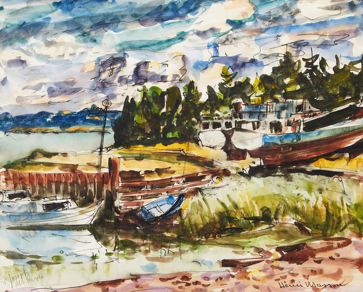 Henri Leopold Masson, St. Joseph des Rives, watercolour