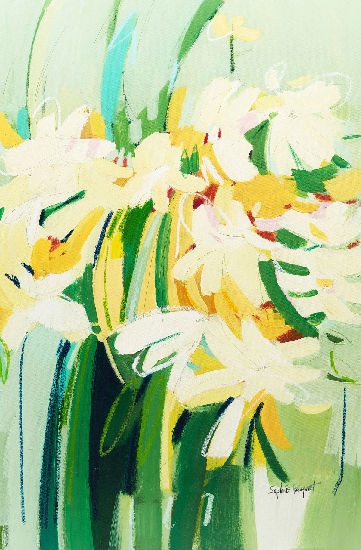 Sophie Paquet, Un jardin d’ete, oil on canvas