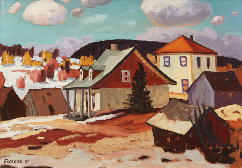 Marcel Fecteau, Huberdo (Huberdeau), oil on board