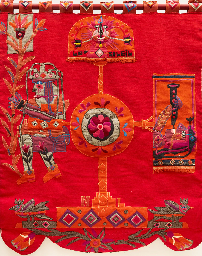 Norman Laliberté, Le Soleil, mixed media tapestry