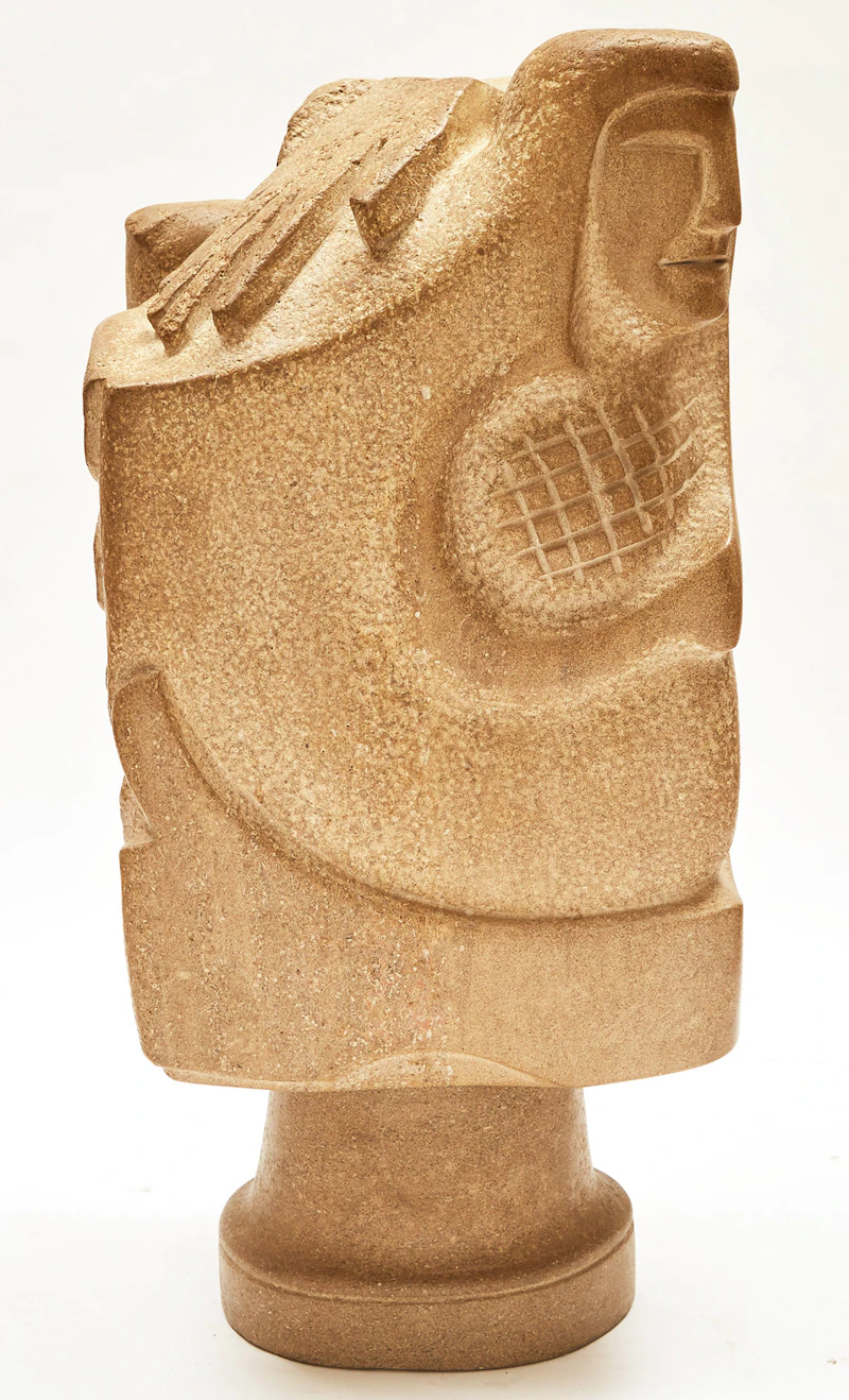 Roger Cavalli, La gardienne du savoir, Indiana stone sculpture